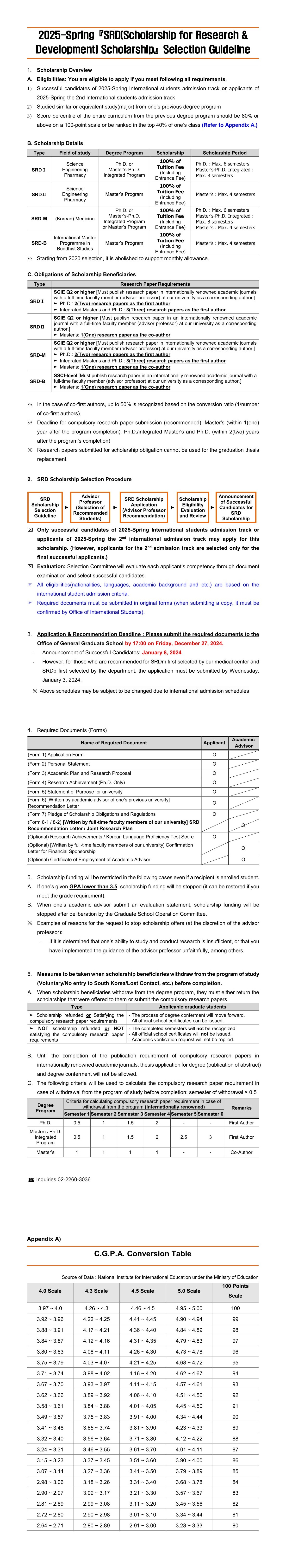 [~12.27] 2025 Spring SRD Scholarship Application